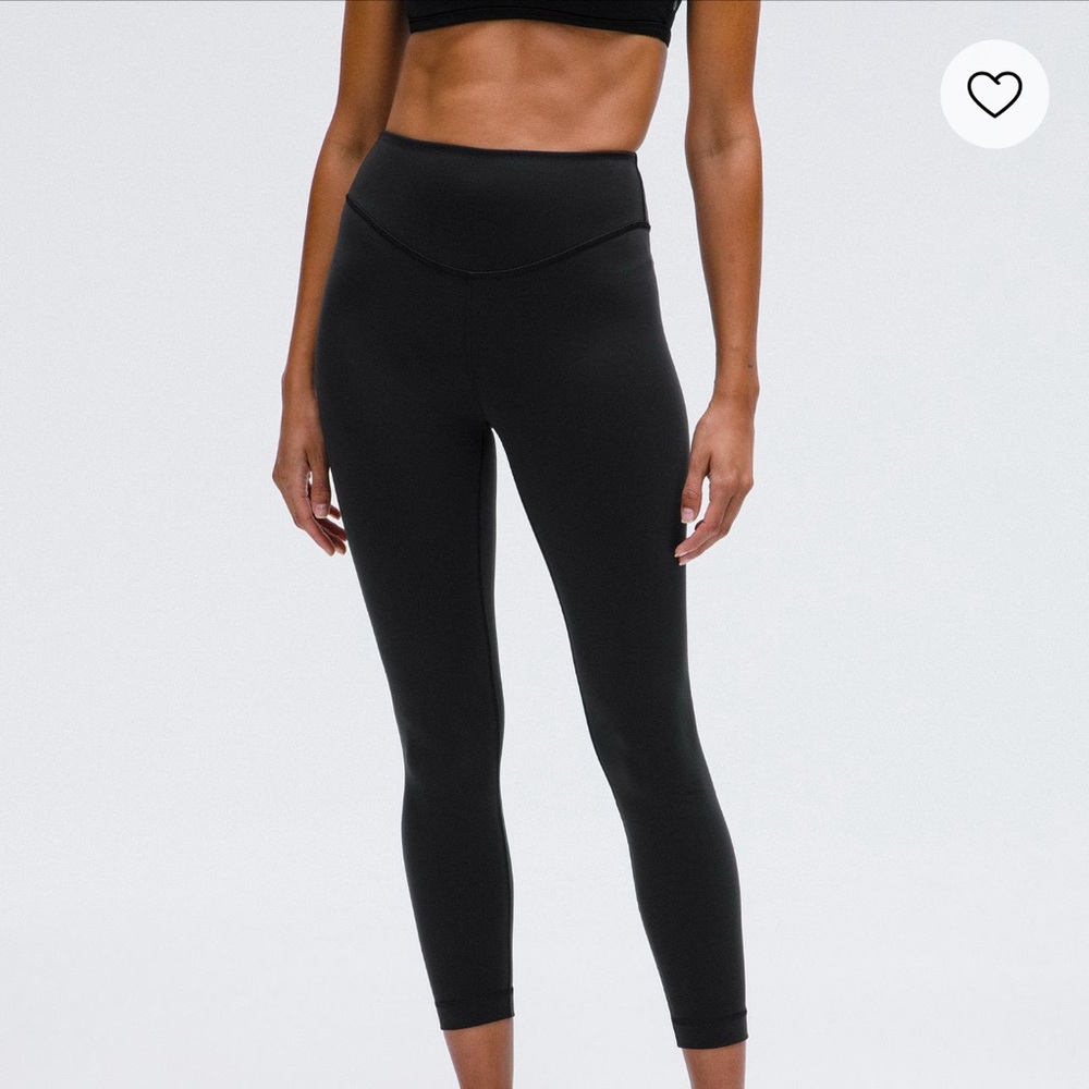 Lululemon Wunder Under Smooth Cover High Rise Tight Leggings 25” Black Gummy Tag